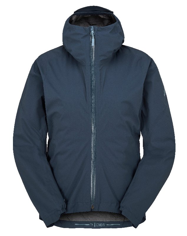 Rab Women's Cinder Downpour Light Cycling Jacket, Blue