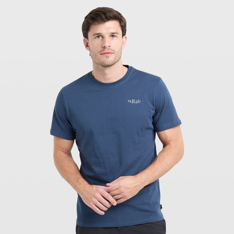 Rab Men's Stance Mountain Peak Short-Sleeve T-Shirt - Tempest Blue