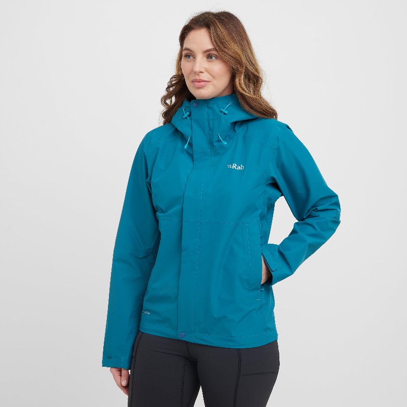 Rab Women's Downpour Waterproof Jacket - Blue
