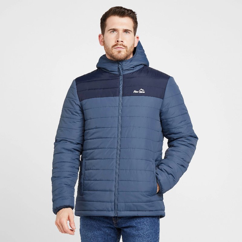 Peter Storm Men's Blisco II Hooded Jacket in Blue/Dark Blue