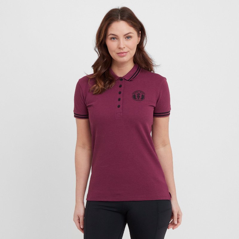 Royal Scot Women's Faith Short Sleeved Polo Shirt - Wine