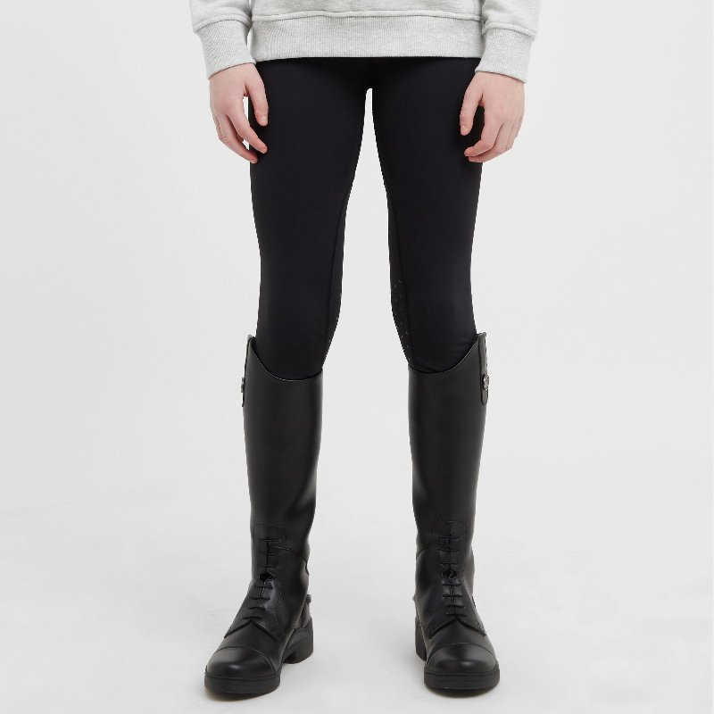 Royal Scot Kids Ivy Knee Patch Riding Tights in Black Caviar