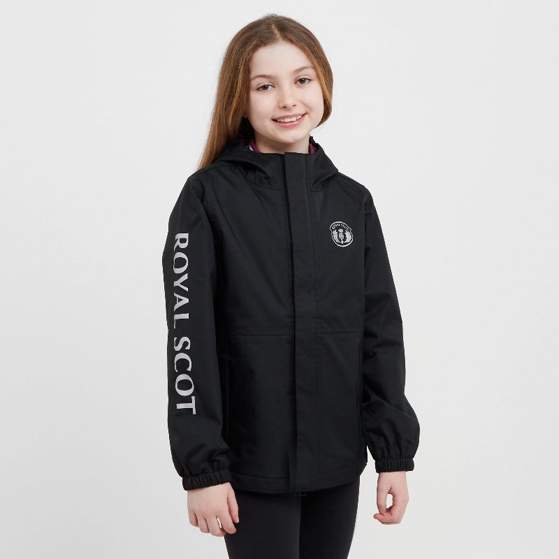 Royal Scot Kids Willow Waterproof Jacket in Black Caviar