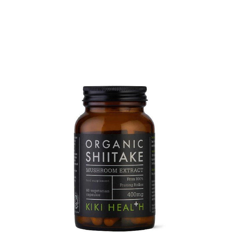 KIKI Health Organic Shiitake Extract Mushroom 60 Vegicaps