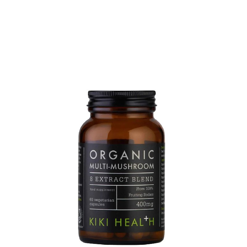 KIKI Health Organic Multi-Mushroom 8 Extract Blend 60 Vegicaps