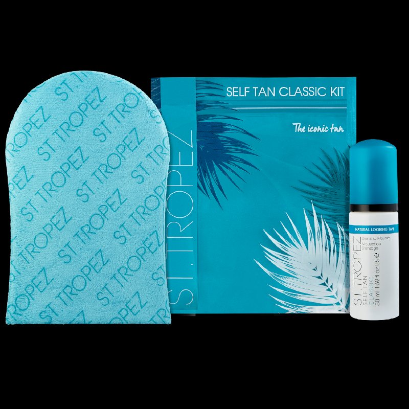 St. Tropez Self Tan Classic Kit with Bronzing Mousse 50ml and Luxe Tan Mitt