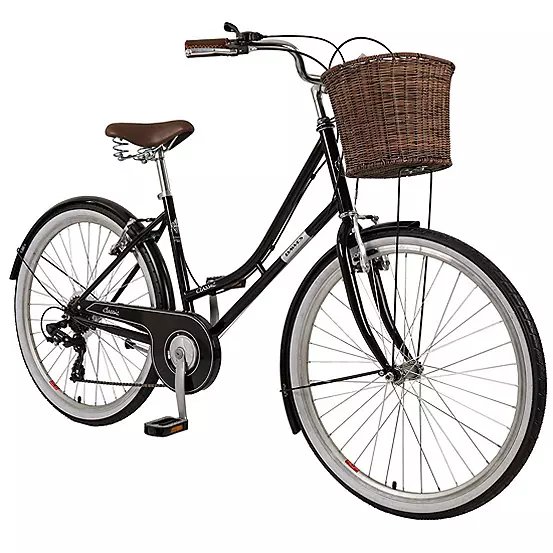 Dawes Classic 26 Inch Wheel Adult Hybrid Bike with Rattan Basket