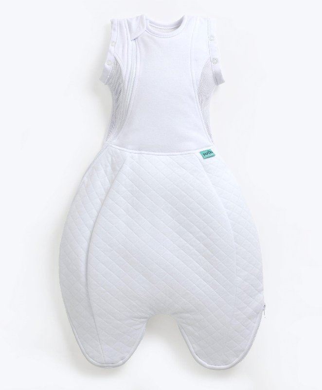 Purflo Swaddle to Sleepbag 0-4 Months 2.5 Tog - White