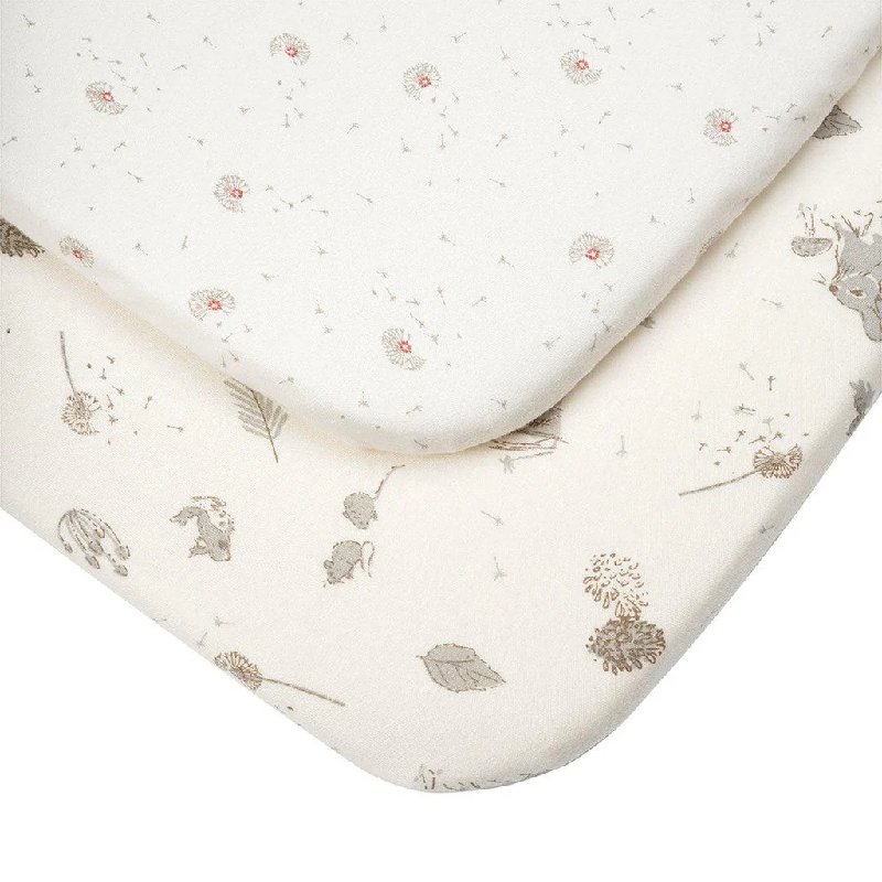 Tutti Bambini Bedside Crib Fitted Sheets 2 Pack in Cocoon Design