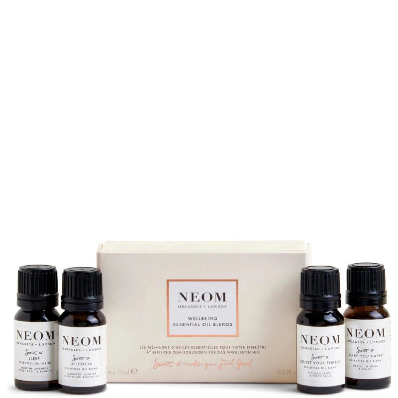 NEOM Wellbeing Essential Oil Blends Set 4 x 10ml