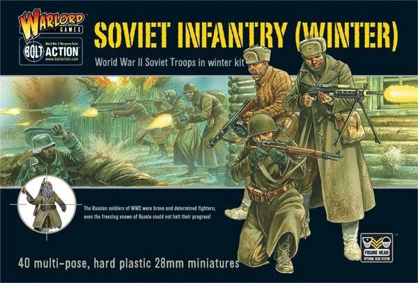 Bolt Action Soviet Winter Infantry 40 Miniatures Plastic Model Kit