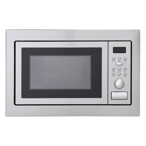 Montpellier MWBI90025 Stainless Steel Built-In Microwave and Grill, 25L Capacity, 900W/1000W