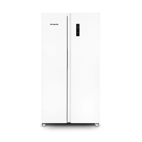 Montpellier MSBS442W White American Style Side by Side Fridge Freezer - 442L Capacity