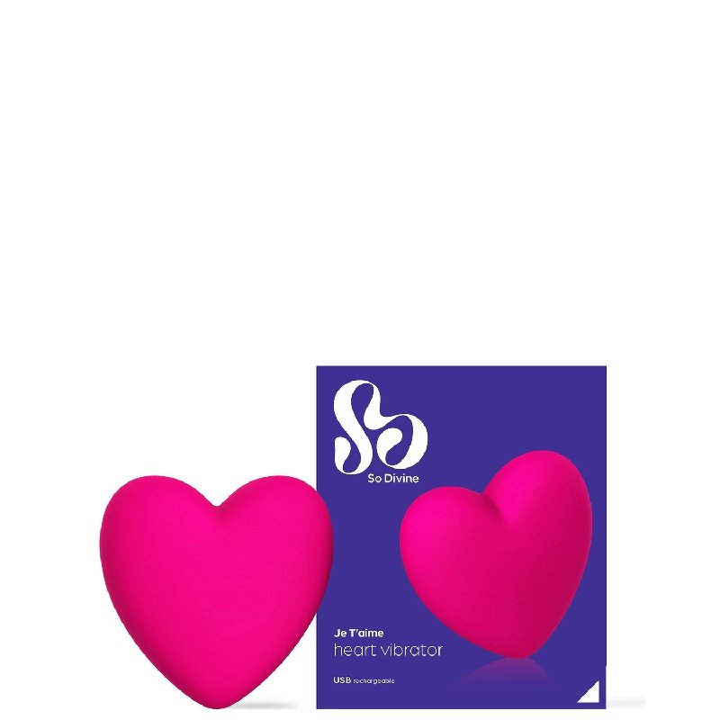 So Divine Je t'aime Couple's Heart Vibrator - 10 Functions