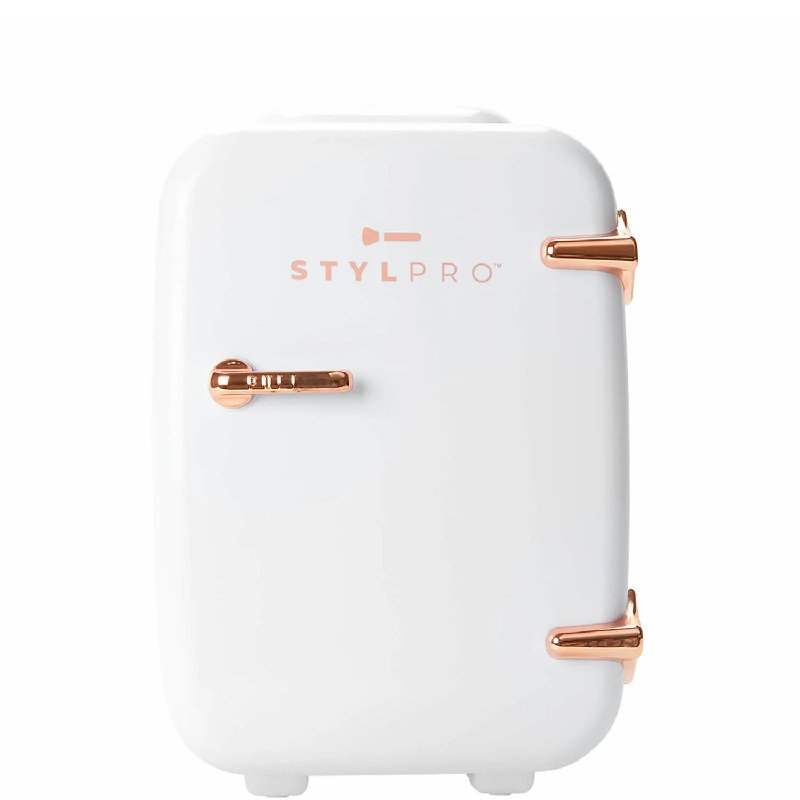 STYLPRO 4 Litre White Beauty Fridge with Rose Gold Accents