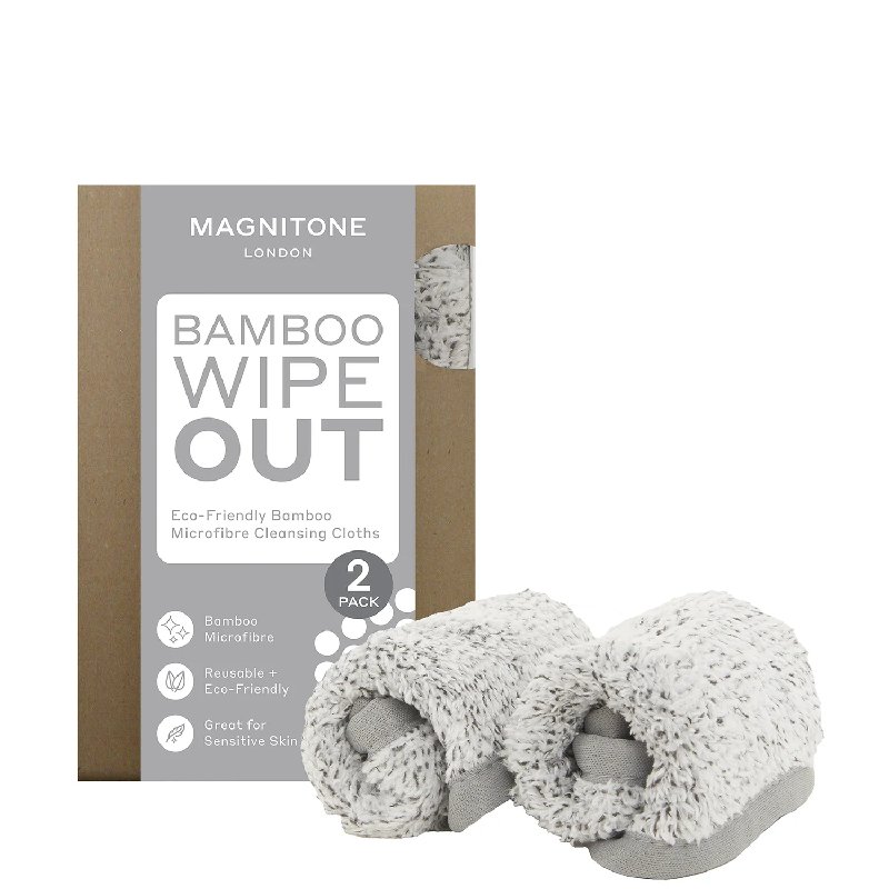 Magnitone WipeOut 100% Microfibre Bamboo Cleansing Cloths 2 Pack