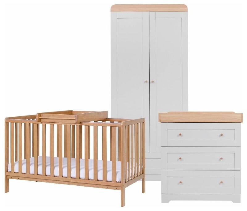 Tutti Bambini Malmo 3-Piece Nursery Furniture Set in Grey