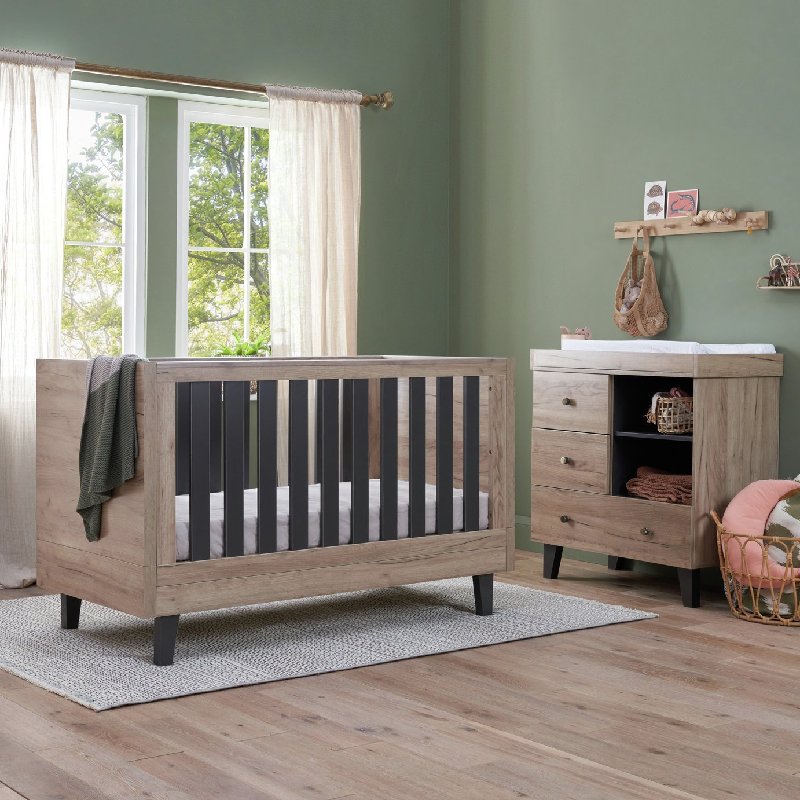 Tutti Bambini Como Nursery 2 Piece Furniture Set in Oak Grey
