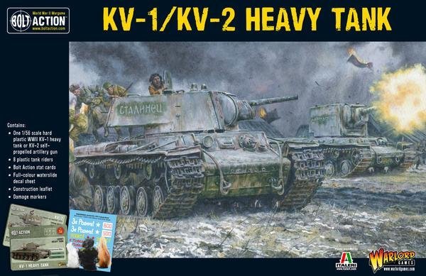 Bolt Action KV-1/KV-2 Heavy Tank Soviet Army Plastic Model Kit with Infantry