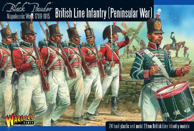 Black Powder British Line Infantry (Peninsular) Box Set - 20 Plastic & 4 Metal Miniatures