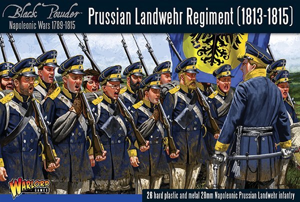 Black Powder Prussian Landwehr Regiment (1813-1815) Box Set with 21 Plastic and 3 Metal Figures