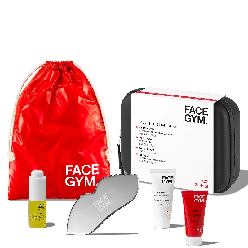 FaceGym Sculpt and Glow To Go Facial Fitness Kit with Multi-Sculpt Tool