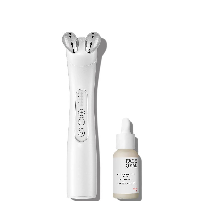 FaceGym Pro Edition EMS Facial Device with 30ml Collagen Infusion Serum