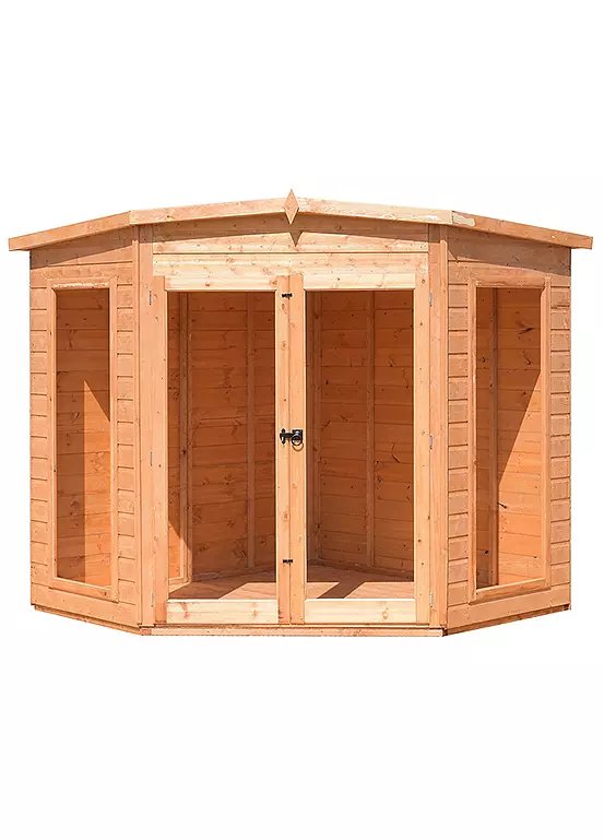 Shire Barclay Corner Summerhouse 7 x 7ft with Double Doors and Windows