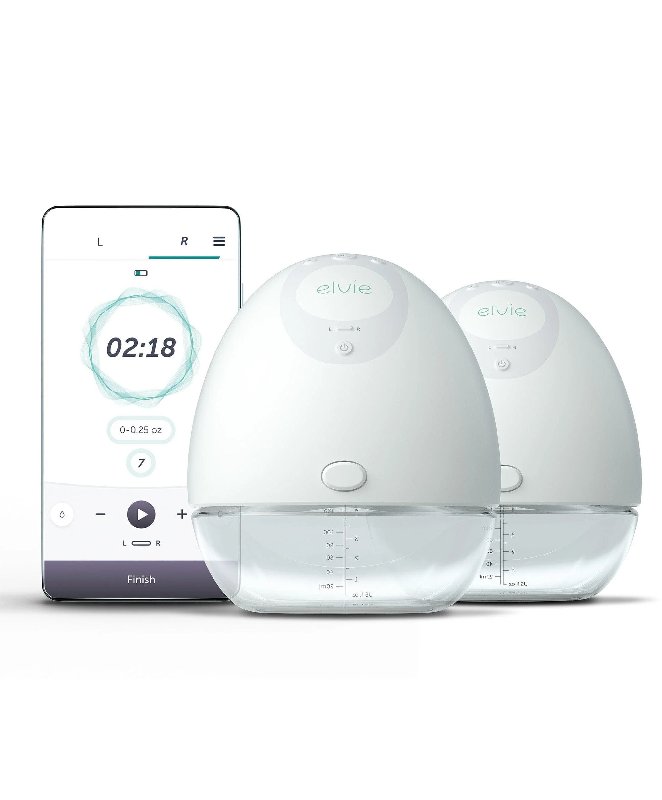 Elvie Double Electric Breast Pump with 300ml Capacity and App Control