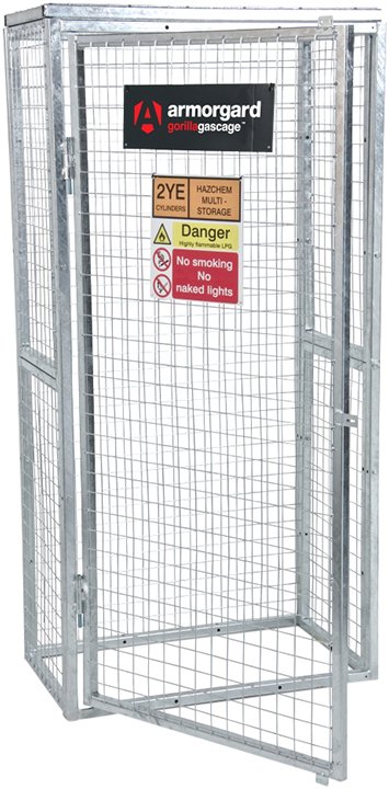 Armorgard GorillaGas Cage GGC3, Steel Gas Bottle Cage, 810L, Silver