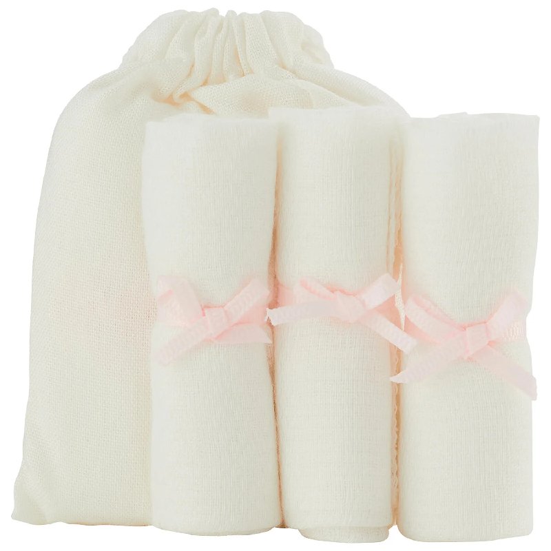 Aurelia London Weekend Muslins, 3 Bamboo Cloths with Bag