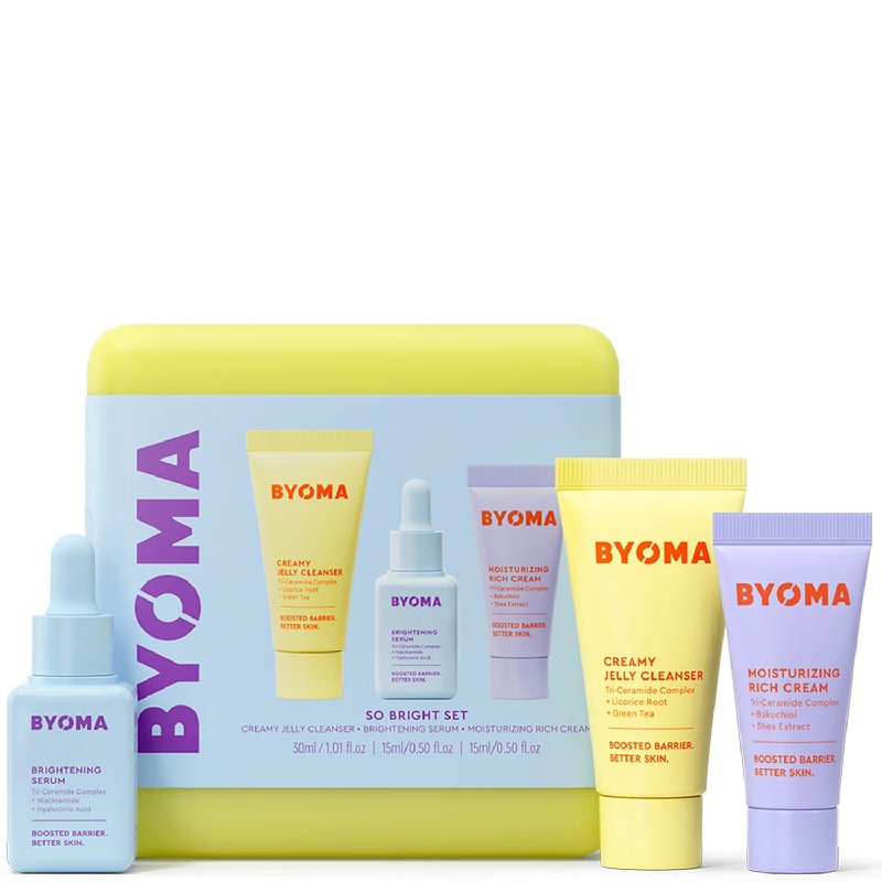 BYOMA Brightening Starter Kit with Mini Cleanser, Serum and Moisturiser