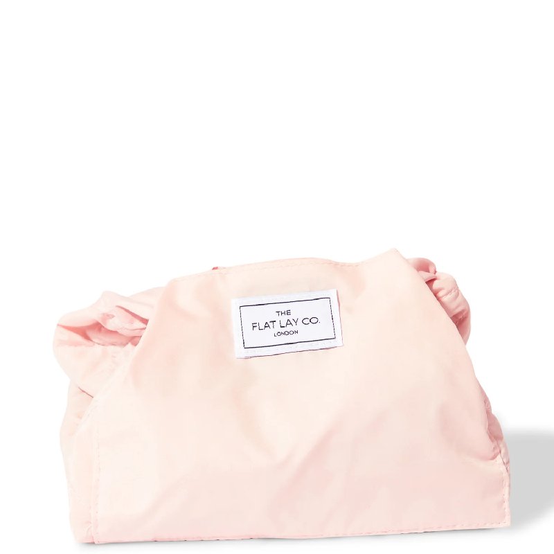 The Flat Lay Co. Drawstring Bag in Blush Pink, 52cm diameter when open