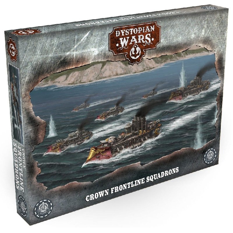 Dystopian Wars Crown Frontline Squadrons Box Set - 2 Albion Cruisers & 4 Caliburn Frigates
