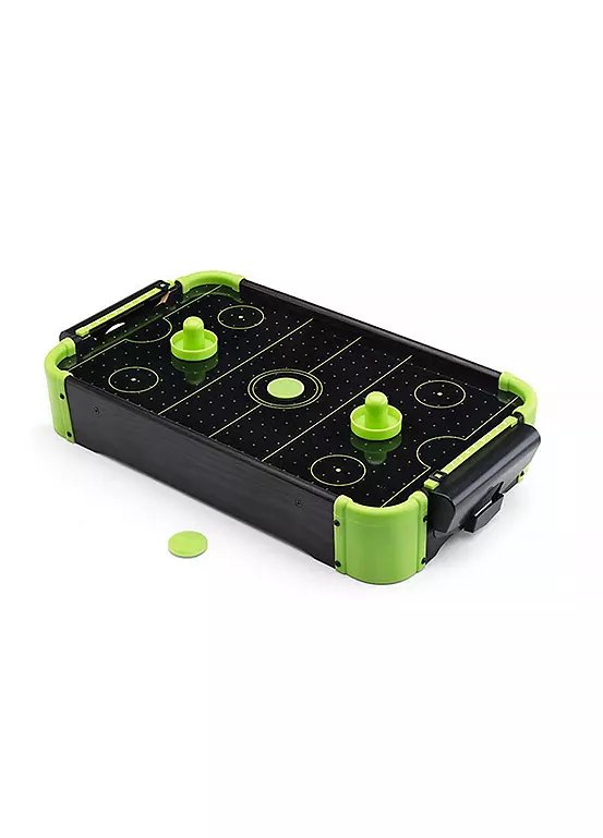 Menkind Neon Air Table Hockey Game with Pucks and Pushers