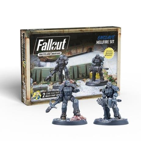 Fallout Wasteland Warfare Enclave Tesla Set Miniatures - 2 Resin Figures