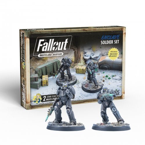 Fallout Wasteland Warfare Enclave Soldier Set - 2 x 32mm Resin Miniatures