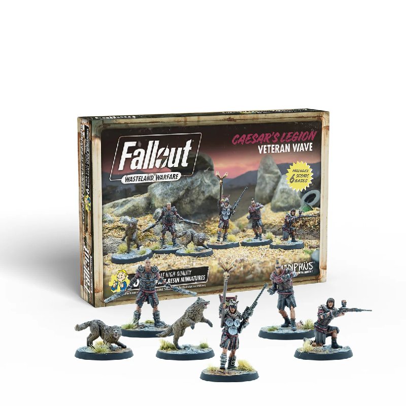 Fallout Wasteland Warfare Caesar's Legion Veteran Wave Box Set - Unpainted Miniatures