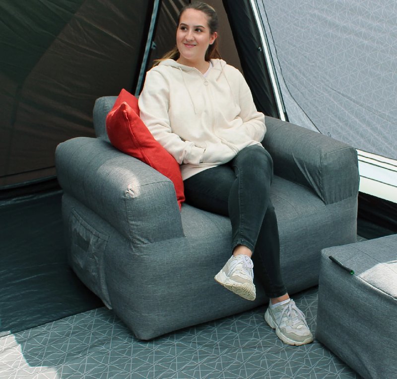 Outdoor Revolution Campese Thermo Inflatable Armchair, Grey