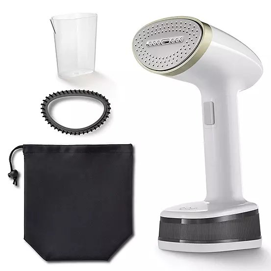 Breville CompactSteam Foldable Garment Steamer with Travel Bag - White & Gold, 200ml
