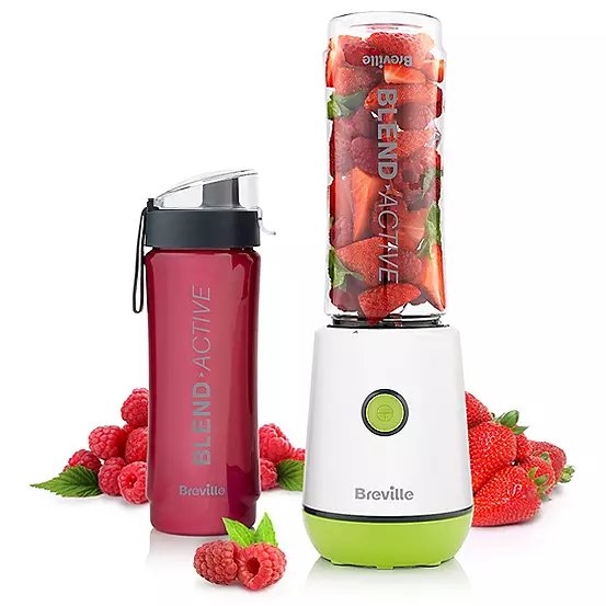 Breville VBL246 Blend Active Personal Blender - Green, 350W with Two 600ml BPA-Free Bottles