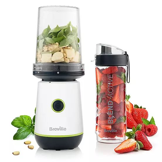 Breville VBL253 Blend Active Compact Food Processor with 450ml Bowl and 600ml Bottle