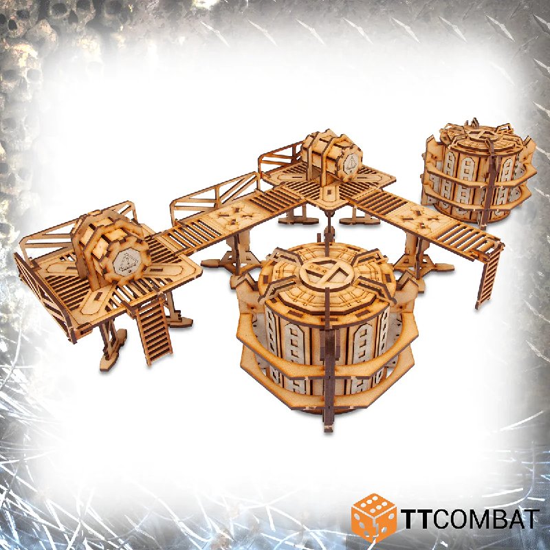 TTCombat Tabletop Scenics Sci-fi Gothic Strikezone: Chem Factory MDF Terrain Kit