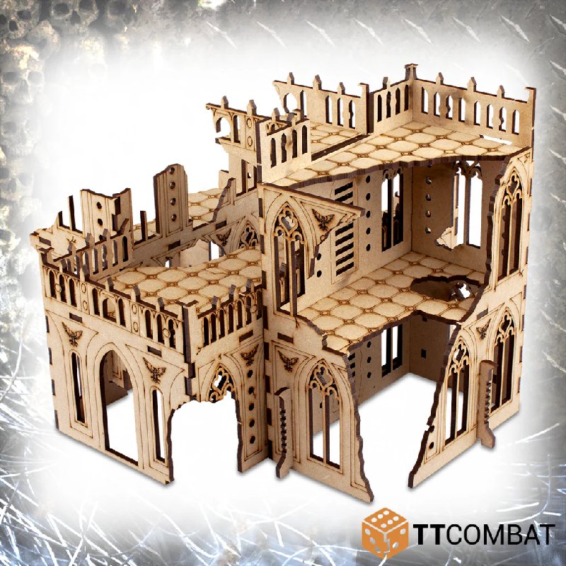 TT Combat Sci-fi Gothic Ruined Academium MDF Scenery Kit