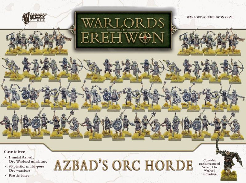 Warlords of Erehwon: Azbad's Orc Horde Box Set - 91 Metal & Plastic Figures