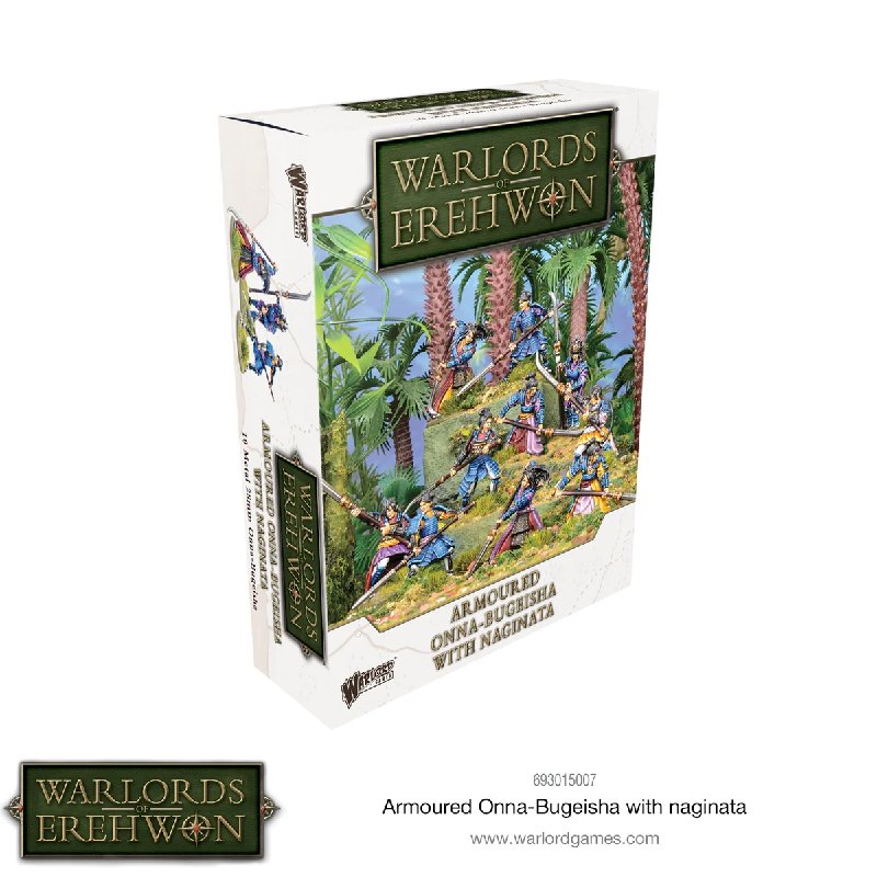 Warlords Of Erehwon Armoured Onna-bugeisha - 10 Metal Miniatures