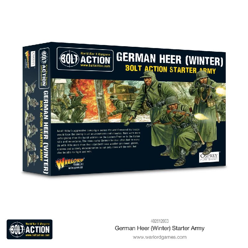 Bolt Action German Heer Winter Starter Army Box Set with Infantry, Panzer IV and Opel Blitz