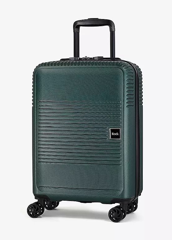 Rock Lincoln 8-Wheel Hard Suitcase - Small, 31L, Green