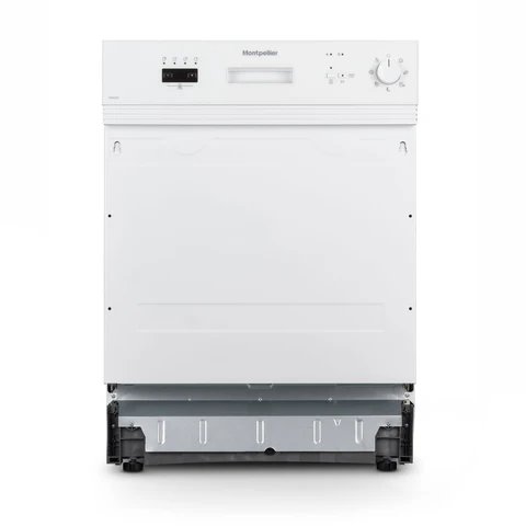 Montpellier MDI655W White Semi-Integrated Dishwasher with 12 Place Settings