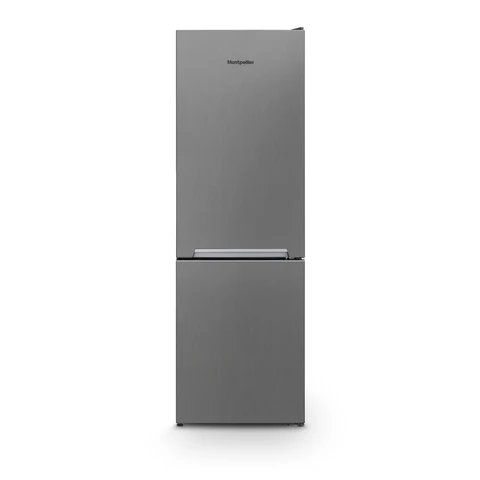 Montpellier MNF1860X Inox Fridge Freezer, 295L Capacity, 60/40 Split, E Energy Rating